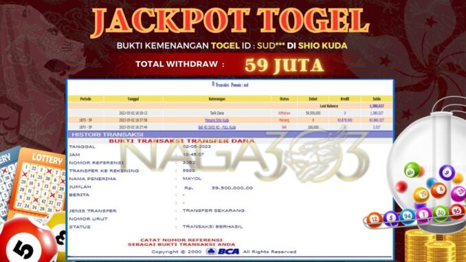 bukti jp naga303 #144