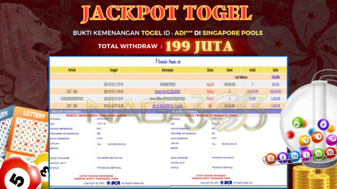 bukti jp naga303 #198