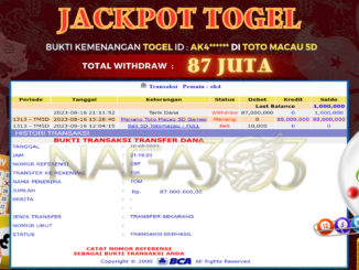 bukti jp naga303 #495