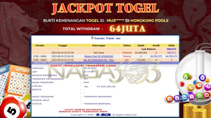 bukti jp naga303 #518